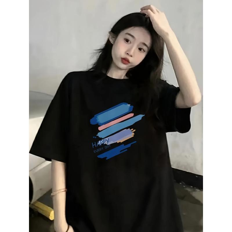 Women s Oversized Japanese Korean Streetwear T-Shirt - Non-See-Through Fabric, Short Sleeve Round Neck Casual Top with Geometric Patchwork 4XL чорний
Women s Oversized Japanese Korean Streetwear T-Shirt - Non-See-Through Fabric, Short Sleeve Round Neck Casual Top with Geometric Patchwork 4XL чорний