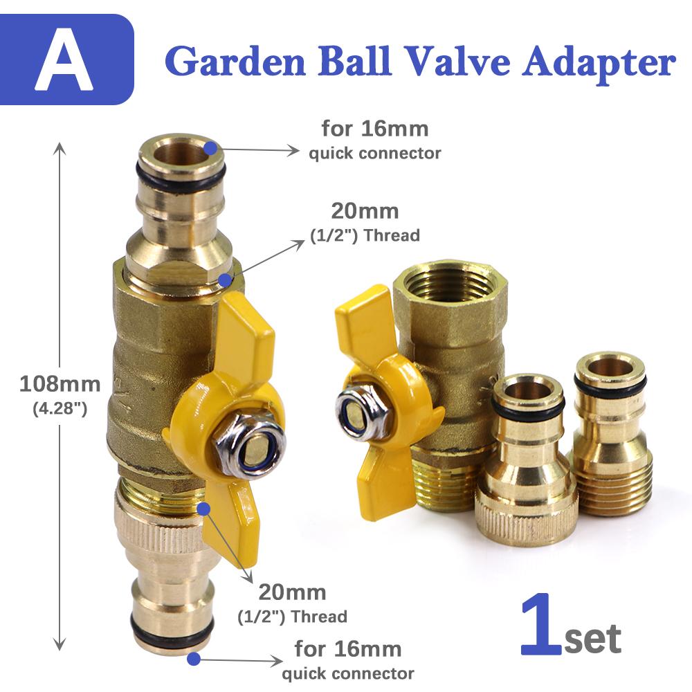 16mm 1/2 Brass Ball Balve Hose Adapter Quick Connector for Tubing Watering Coupling Extender Shut Off Garden Irrigation Fitting
16mm 1/2 Brass Ball Balve Hose Adapter Quick Connector for Tubing Watering Coupling Extender Shut Off Garden Irrigation Fitting