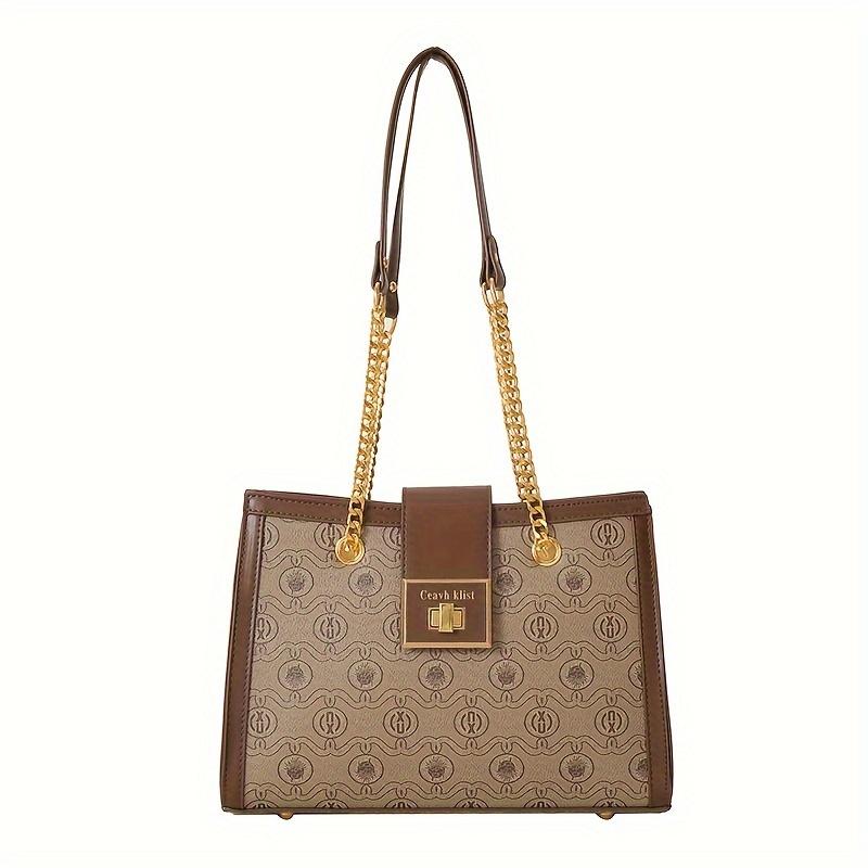 Классическая квадратная сумка на цепочке в стиле ретро, женская сумка с поворотным замком, модная пригородная сумка хаки
Классическая квадратная сумка на цепочке в стиле ретро, женская сумка с поворотным замком, модная пригородная сумка хаки