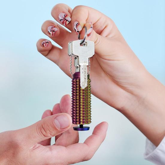 Spike Grip Keychain Anxiety Relief Quiet Fidget Toy with Unique Drum Shape Sensory Stress Relief Key Chain
Spike Grip Keychain Anxiety Relief Quiet Fidget Toy with Unique Drum Shape Sensory Stress Relief Key Chain
