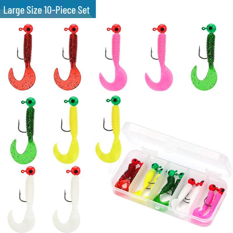 Wang Feng Reinforced Lead Head Jig Soft Lure Bait Set
Wang Feng Reinforced Lead Head Jig Soft Lure Bait Set