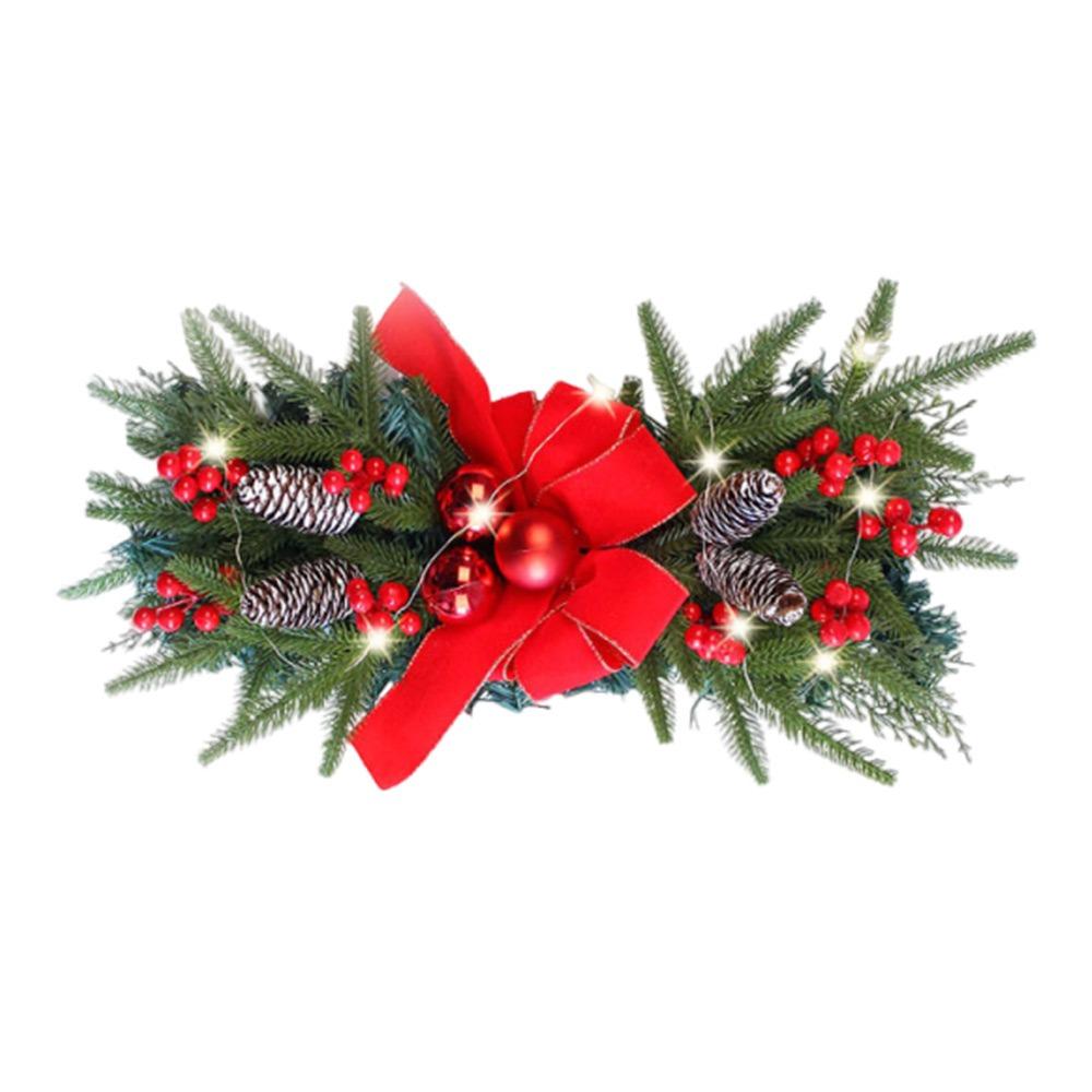 Red Bow Christmas Wreath Pine Cone Artificial Rattan Staircase Arrangement PE Leaf Simulation Plant Rattan Decoration
Red Bow Christmas Wreath Pine Cone Artificial Rattan Staircase Arrangement PE Leaf Simulation Plant Rattan Decoration