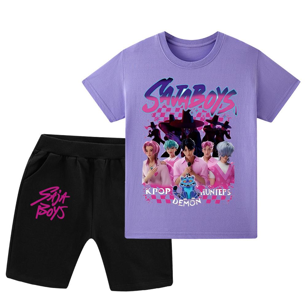 WA1229 Kids Boys Girls Kpop Rumi Zoey Mira Sajaboys Print Short Sleeves T-shirt Shorts Pants Sets 100cm фіолетовий
WA1229 Kids Boys Girls Kpop Rumi Zoey Mira Sajaboys Print Short Sleeves T-shirt Shorts Pants Sets 100cm фіолетовий