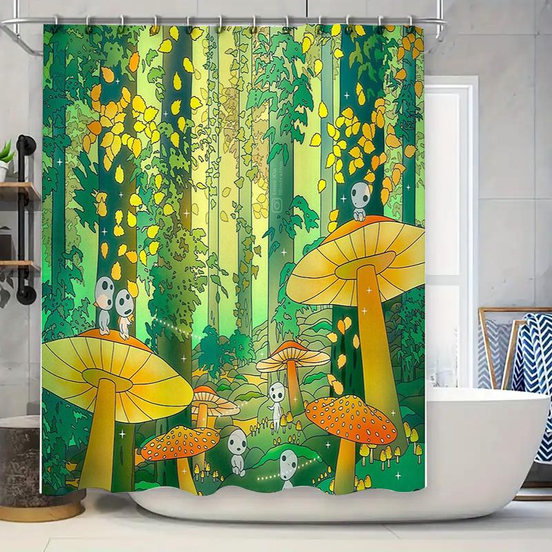 Mushroom Forest Shower Curtain Woodland Nature Decor Bathroom Set Fantasy Cottagecore Home W60H190(CM)-1 Pcs
Mushroom Forest Shower Curtain Woodland Nature Decor Bathroom Set Fantasy Cottagecore Home W60H190(CM)-1 Pcs