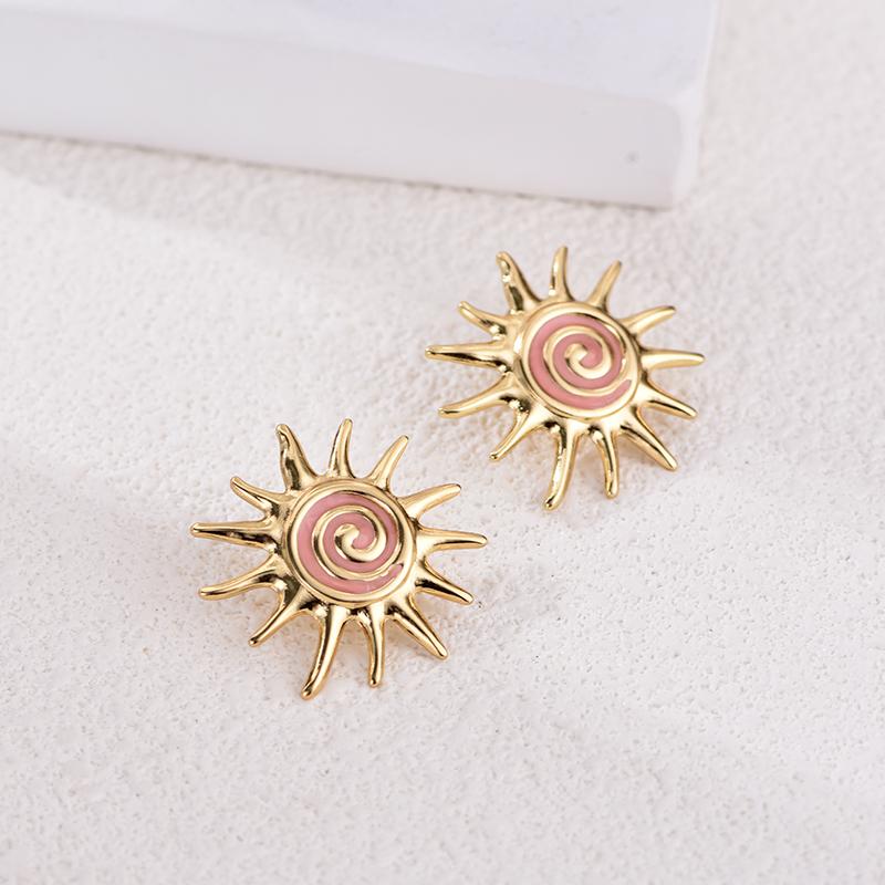 Fashion Geometric Flower Stainless Steel Earrings For Women Sweet Enamel Sunflower Gold Color Ear Piercing Stud Vintage Zircon розовый
Fashion Geometric Flower Stainless Steel Earrings For Women Sweet Enamel Sunflower Gold Color Ear Piercing Stud Vintage Zircon розовый