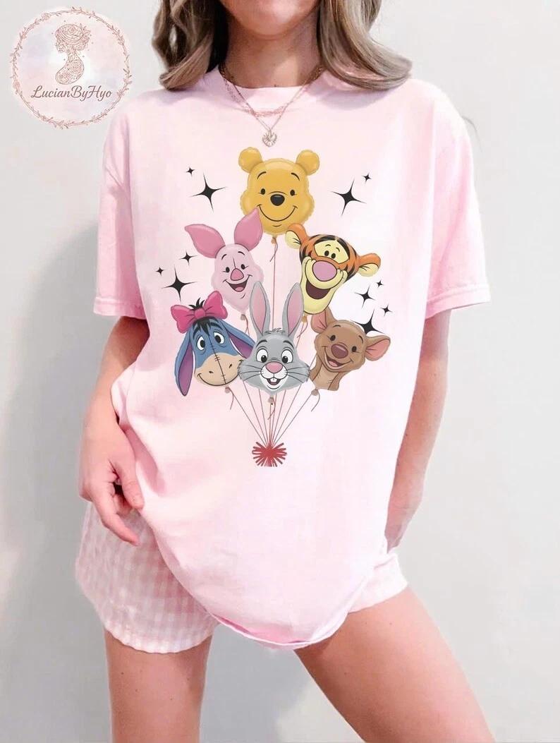 Winnie The Pooh Balloon T-Shirt Pooh Tigger Piglet Eeyore Rabbit Roo T-Shirt S
Winnie The Pooh Balloon T-Shirt Pooh Tigger Piglet Eeyore Rabbit Roo T-Shirt S