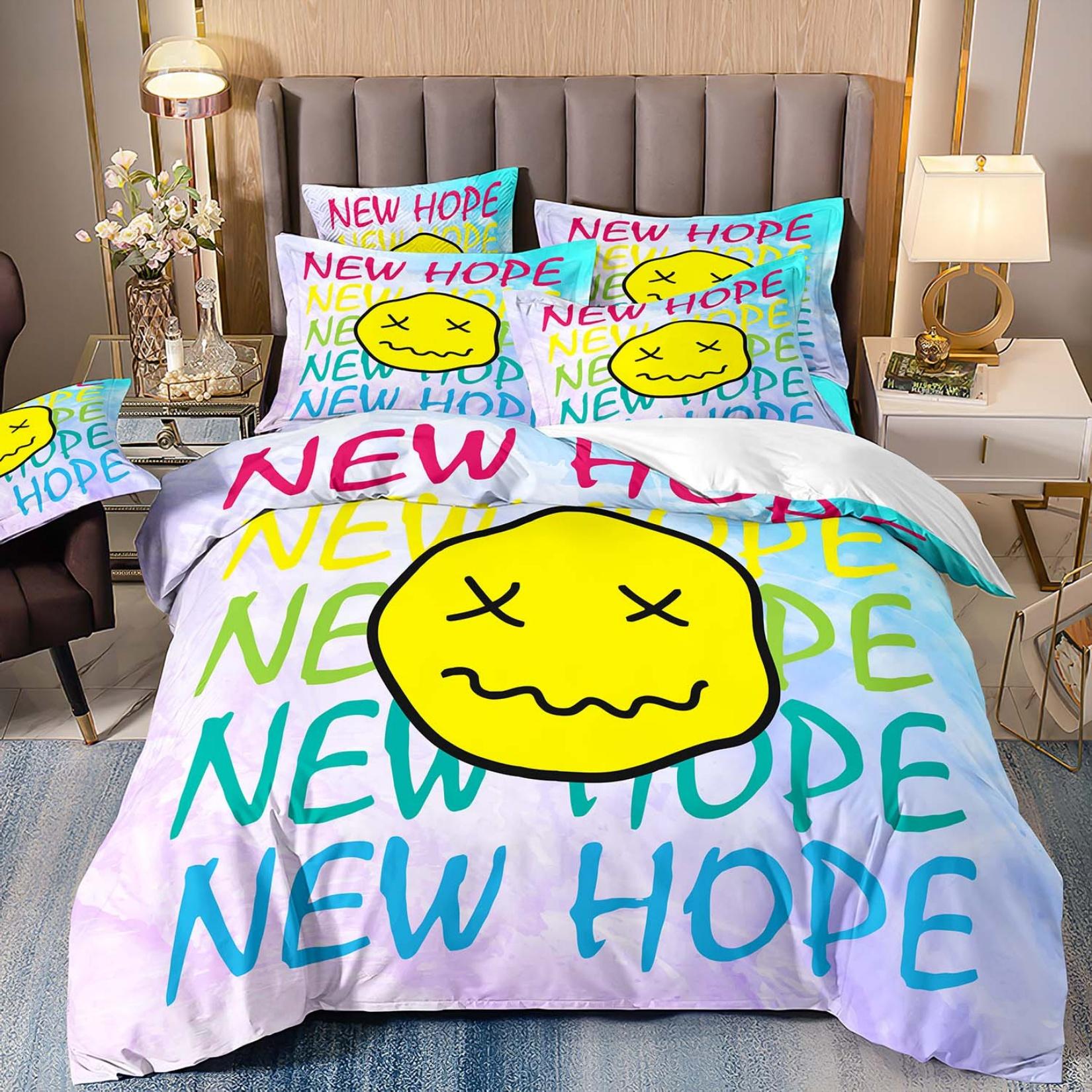 Smiling Face Graffiti Bedding Set Themed Colorful Print Microfiber Student Dormitory Bed Sheet Duvet Cover Kid Gift Home Textile 135x200cm
Smiling Face Graffiti Bedding Set Themed Colorful Print Microfiber Student Dormitory Bed Sheet Duvet Cover Kid Gift Home Textile 135x200cm