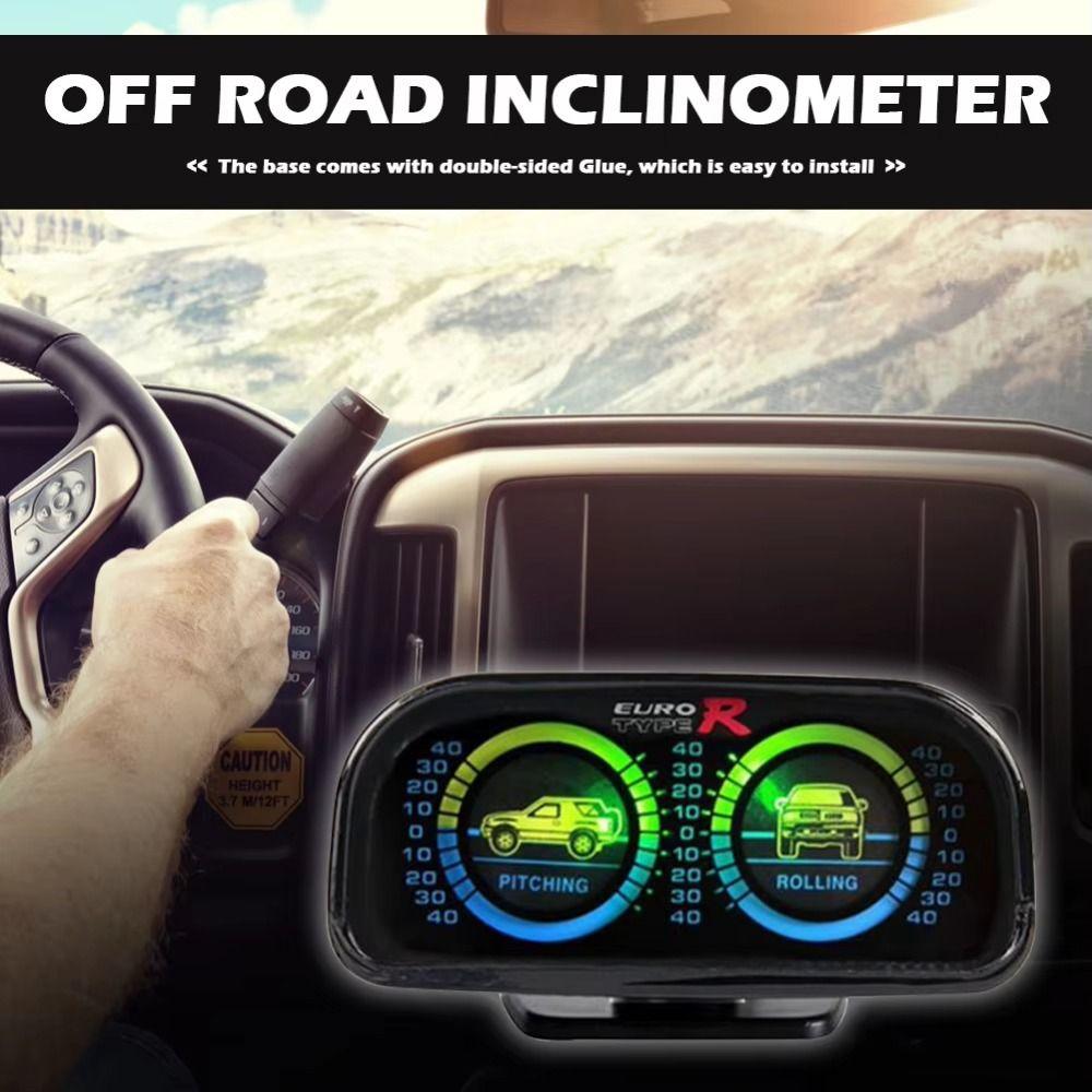 with LED Light Car Level Tilt Gauge 12V Car Compass LED Inclinometer Car Slope Meter Vehicle чорний
with LED Light Car Level Tilt Gauge 12V Car Compass LED Inclinometer Car Slope Meter Vehicle чорний