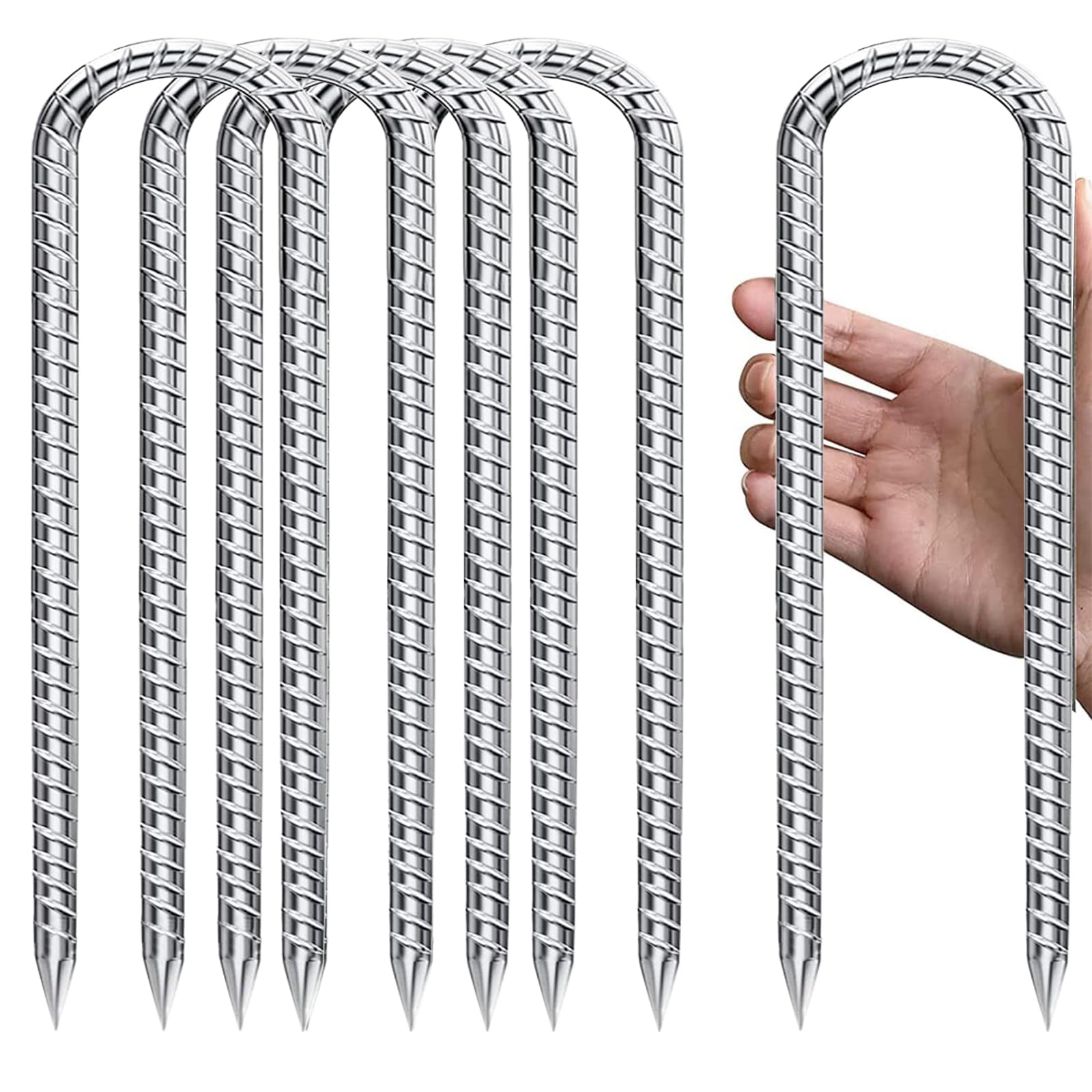 6pcs Reinforced Ground Tent Stakes Galvanized Ground Anchors Tent Pegs Ground Anchors Ground Pegs Tent Nails Building Anchors U Shape for Trampolines
6pcs Reinforced Ground Tent Stakes Galvanized Ground Anchors Tent Pegs Ground Anchors Ground Pegs Tent Nails Building Anchors U Shape for Trampolines