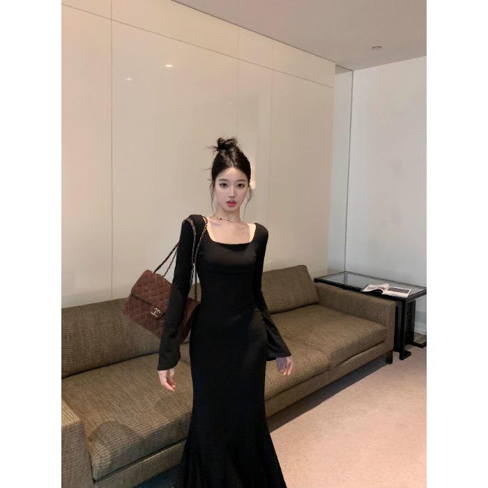 Hepburn Style Black Fishtail Dress: Women s Early Autumn Lotus Hip-Wrapping Long Dress One Size чёрный
Hepburn Style Black Fishtail Dress: Women s Early Autumn Lotus Hip-Wrapping Long Dress One Size чёрный