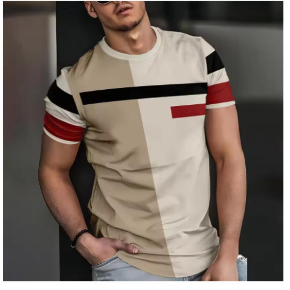 Men s Fashion Striped Printed Short Sleeved Summer New Casual T-shirt 3XL хакі
Men s Fashion Striped Printed Short Sleeved Summer New Casual T-shirt 3XL хакі