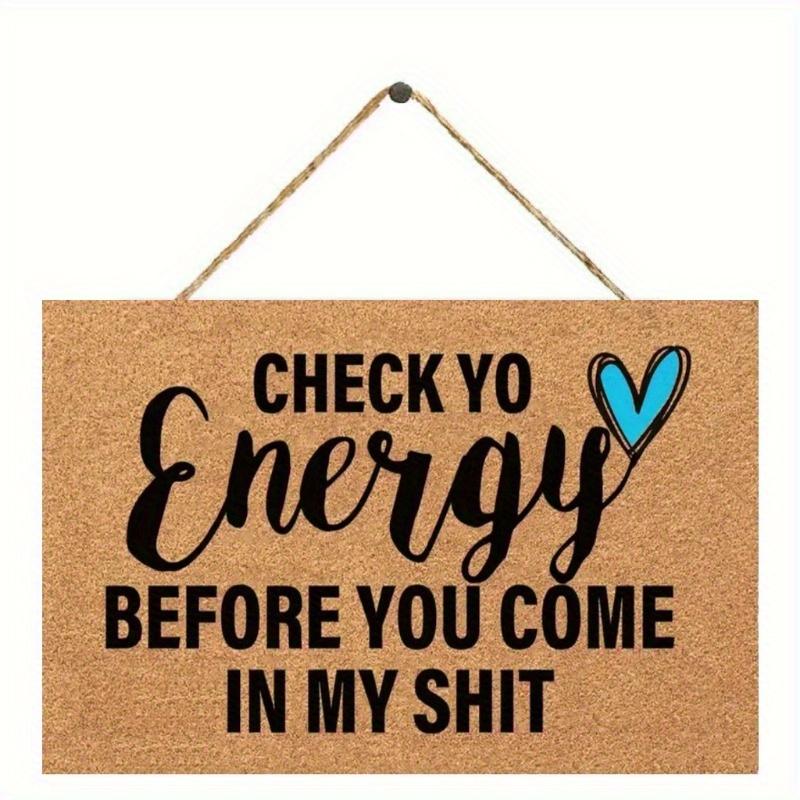 1 шт. 2D плоская деревянная вывеска 30*20 см, настенный декор с льняной веревкой, Check Yo Energy , юмористический дизайн деревянной подвесной таблички из пробки для дома, бара, украшения вечеринки 30*20cm
1 шт. 2D плоская деревянная вывеска 30*20 см, настенный декор с льняной веревкой, Check Yo Energy , юмористический дизайн деревянной подвесной таблички из пробки для дома, бара, украшения вечеринки 30*20cm