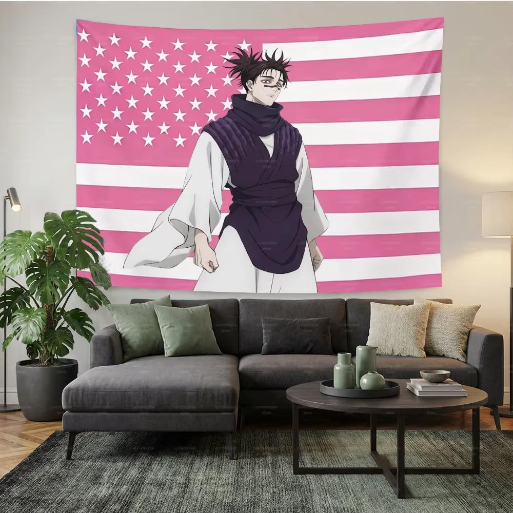 Jujutsu Kaisen Choso Wall Tapestry Pink American Flag Background Wall Hanging for Jujutsu Kaisen Fans Bedroom Dorm Decor 74x94cm(29x37in)
Jujutsu Kaisen Choso Wall Tapestry Pink American Flag Background Wall Hanging for Jujutsu Kaisen Fans Bedroom Dorm Decor 74x94cm(29x37in)