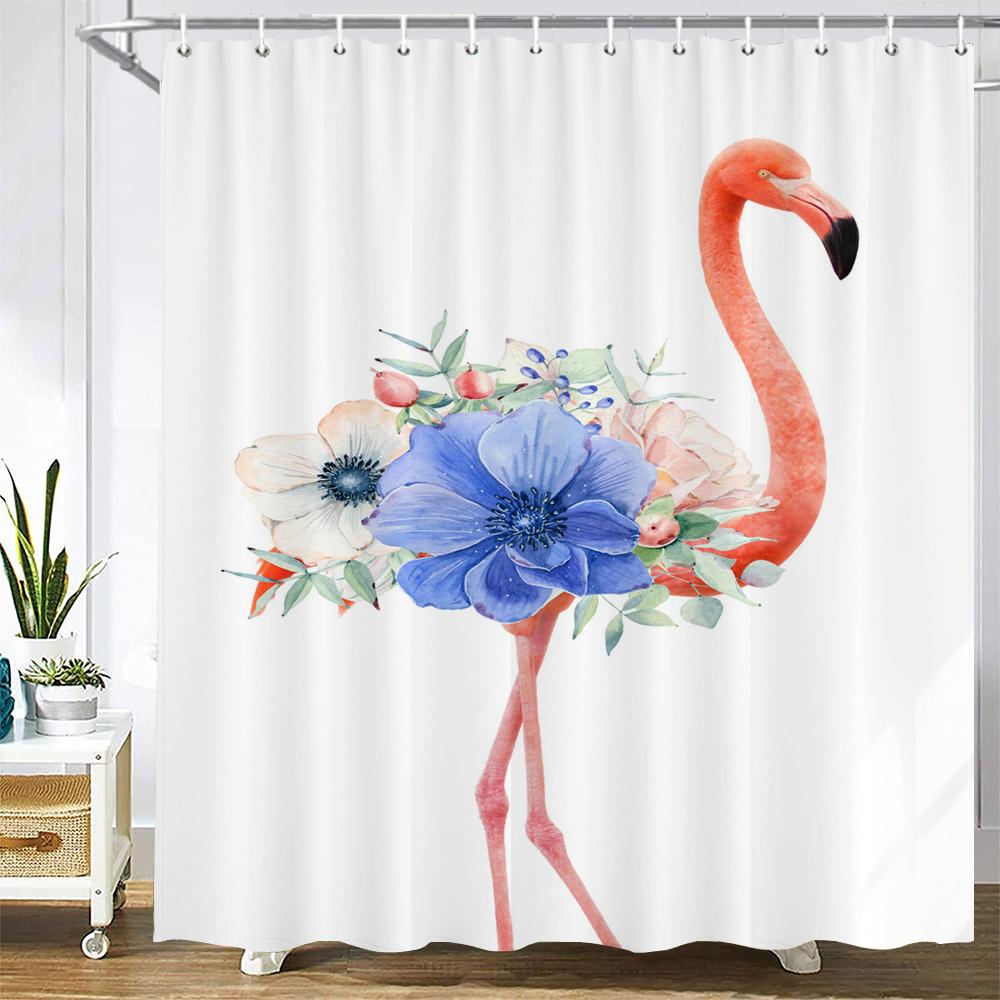 Waterproof Bathroom Shower Curtains Flamingo Polyester Bath Curtain Flower Leaves Plant Bath Screen Printed Curtain Home Decor W60H190(CM)-1 Pcs
Waterproof Bathroom Shower Curtains Flamingo Polyester Bath Curtain Flower Leaves Plant Bath Screen Printed Curtain Home Decor W60H190(CM)-1 Pcs