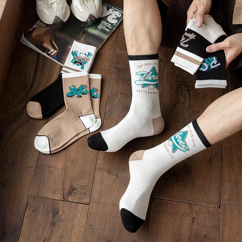 5 Pairs of Men Spring and Autumn New Sports Basketball Youth Tube Cotton Socks 5 Pairs чорний/білий
5 Pairs of Men Spring and Autumn New Sports Basketball Youth Tube Cotton Socks 5 Pairs чорний/білий