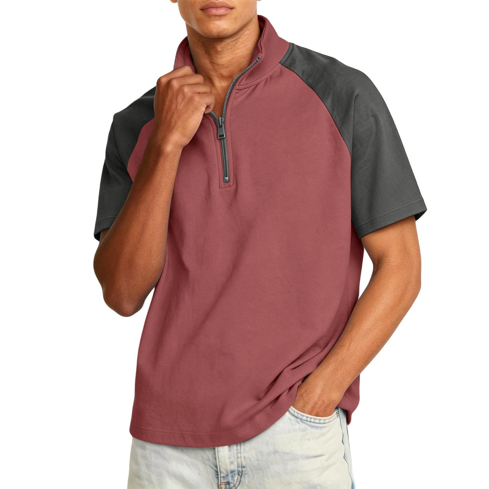 Men s Quarter-length Zipper Stand-collar Casual Short-sleeved Shirt XL винний
Men s Quarter-length Zipper Stand-collar Casual Short-sleeved Shirt XL винний