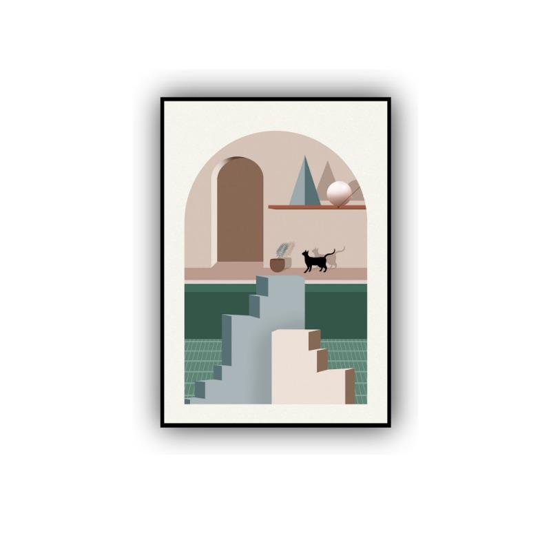 Minimalist Boho Abstract Wall Art Prints Geometry Building Staircase Canvas Painting Living Room Bedroom Decoration 21cm×30cm NoFrame
Minimalist Boho Abstract Wall Art Prints Geometry Building Staircase Canvas Painting Living Room Bedroom Decoration 21cm×30cm NoFrame