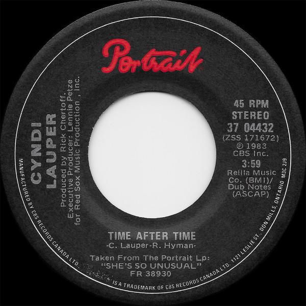 7inch Record CYNDI LAUPER - Time After Time 3704432 PORTRAIT 1984 Canada Rock Used
7inch Record CYNDI LAUPER - Time After Time 3704432 PORTRAIT 1984 Canada Rock Used