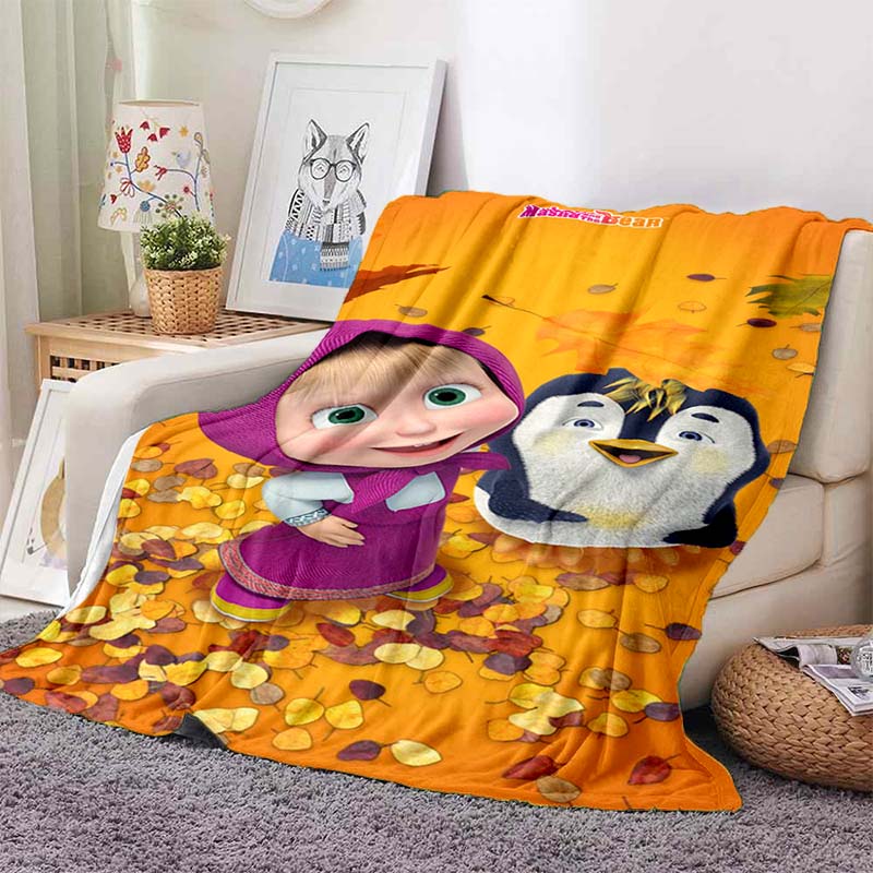 3D cartoon cute M-Masha and Bear blanket flannel home sofa bed bedroom warm portable children s gift picnic sleep soft blanket 75x90cm
3D cartoon cute M-Masha and Bear blanket flannel home sofa bed bedroom warm portable children s gift picnic sleep soft blanket 75x90cm