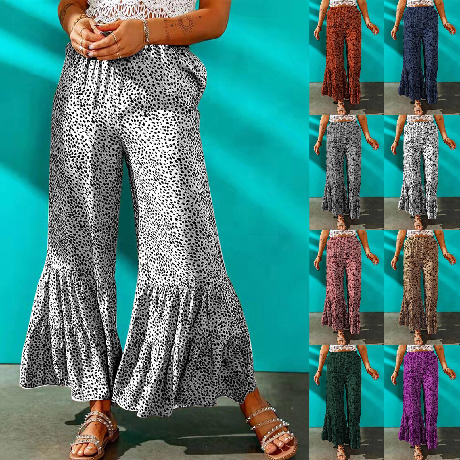 Women s Summer Casual Fashion Leopard Print Elastic Waist Stitching Shirring Flared Pants XXL
Women s Summer Casual Fashion Leopard Print Elastic Waist Stitching Shirring Flared Pants XXL