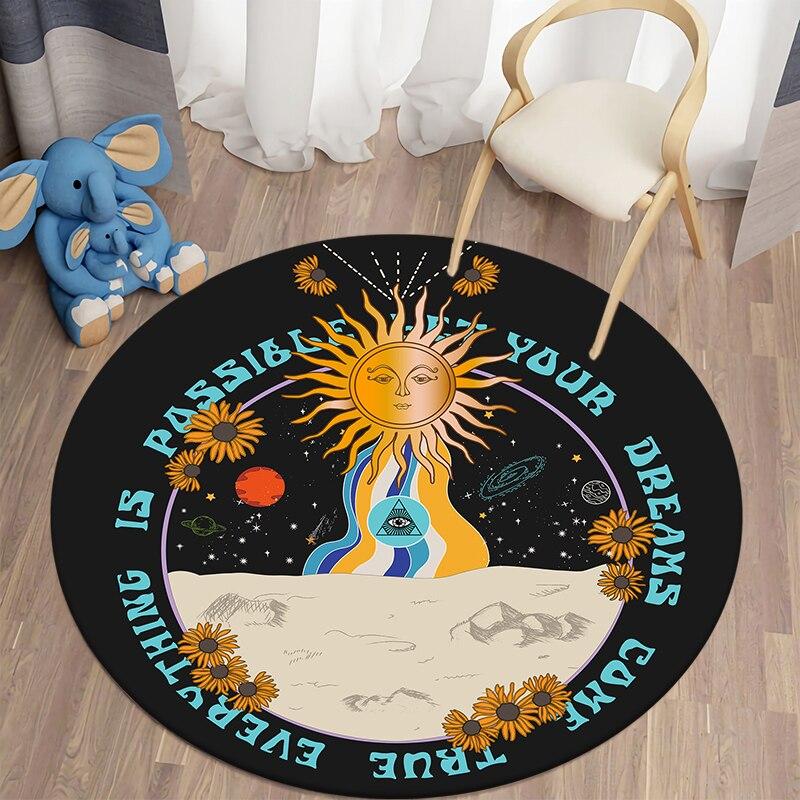 Ronde Tapijt Voor Woonkamer Hippie Paddestoel Karpetten Zon En Maan Slaapkamer Tapijt Vloermat Room Decor Diameter 60cm
Ronde Tapijt Voor Woonkamer Hippie Paddestoel Karpetten Zon En Maan Slaapkamer Tapijt Vloermat Room Decor Diameter 60cm