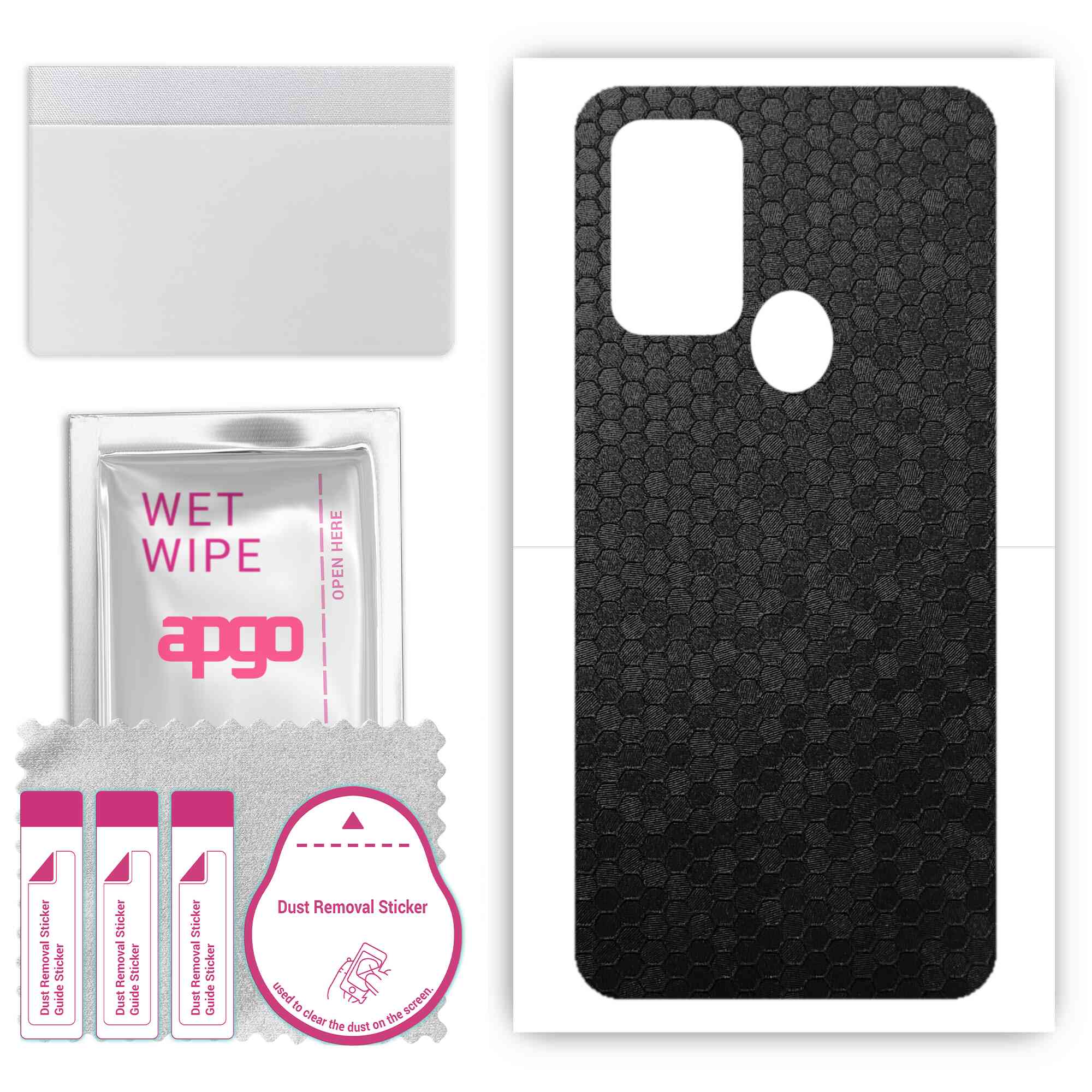 apgo Захисна наклейка для задньої панелі, сумісна з ZTE Blade A53 Pro, Wrap Film, Foil, Vinyl - Pattern Black Honeycomb
apgo Захисна наклейка для задньої панелі, сумісна з ZTE Blade A53 Pro, Wrap Film, Foil, Vinyl - Pattern Black Honeycomb