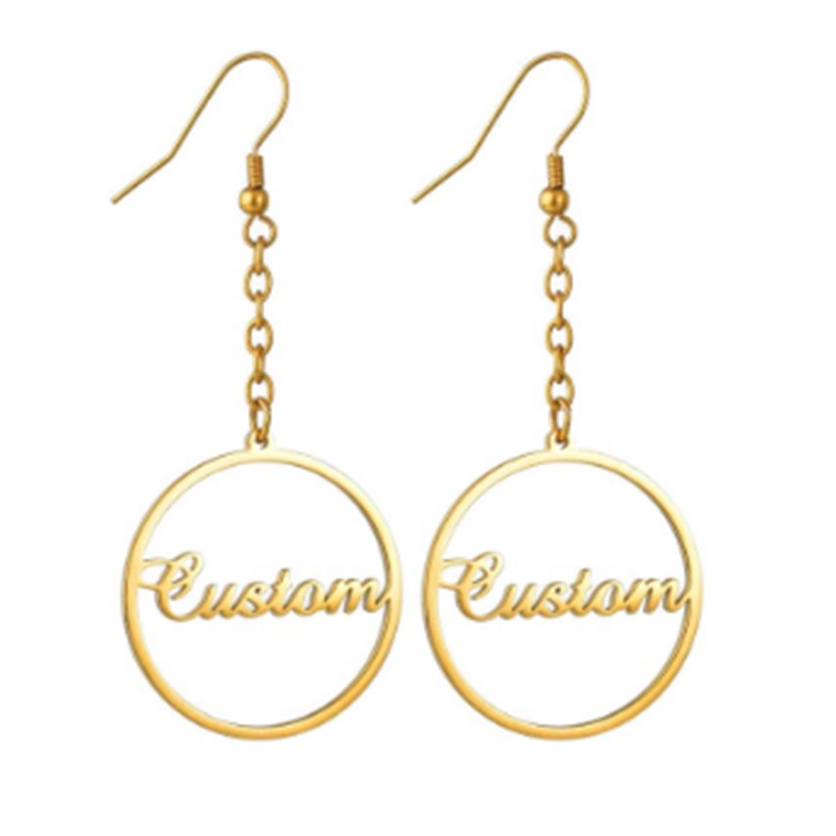 Atoztide Personalized Customized Round Star Name Earring Stainless Steel For Women Girl Fashion Eardrop Birthday Jewelry Gift Silver color
Atoztide Personalized Customized Round Star Name Earring Stainless Steel For Women Girl Fashion Eardrop Birthday Jewelry Gift Silver color