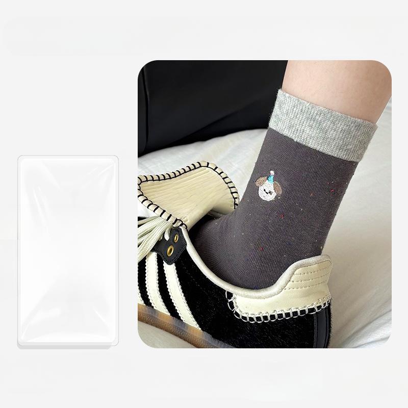 Женские весенне-осенние модные новые носки-трубы без косточек с вышивкой пряжей и мультяшным принтом в стиле преппи 1 pair серый
Женские весенне-осенние модные новые носки-трубы без косточек с вышивкой пряжей и мультяшным принтом в стиле преппи 1 pair серый