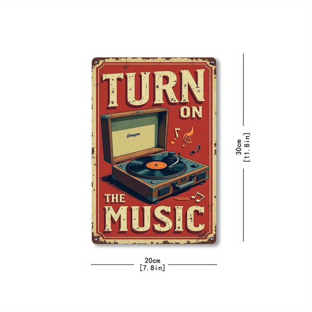 Retro Music Wall Decor x Vintage Vinyl Record Player Metal Sign Distressed Iron Turn The Music On Art for Home 20x30cm(7.8x11.8inch)
Retro Music Wall Decor x Vintage Vinyl Record Player Metal Sign Distressed Iron Turn The Music On Art for Home 20x30cm(7.8x11.8inch)
