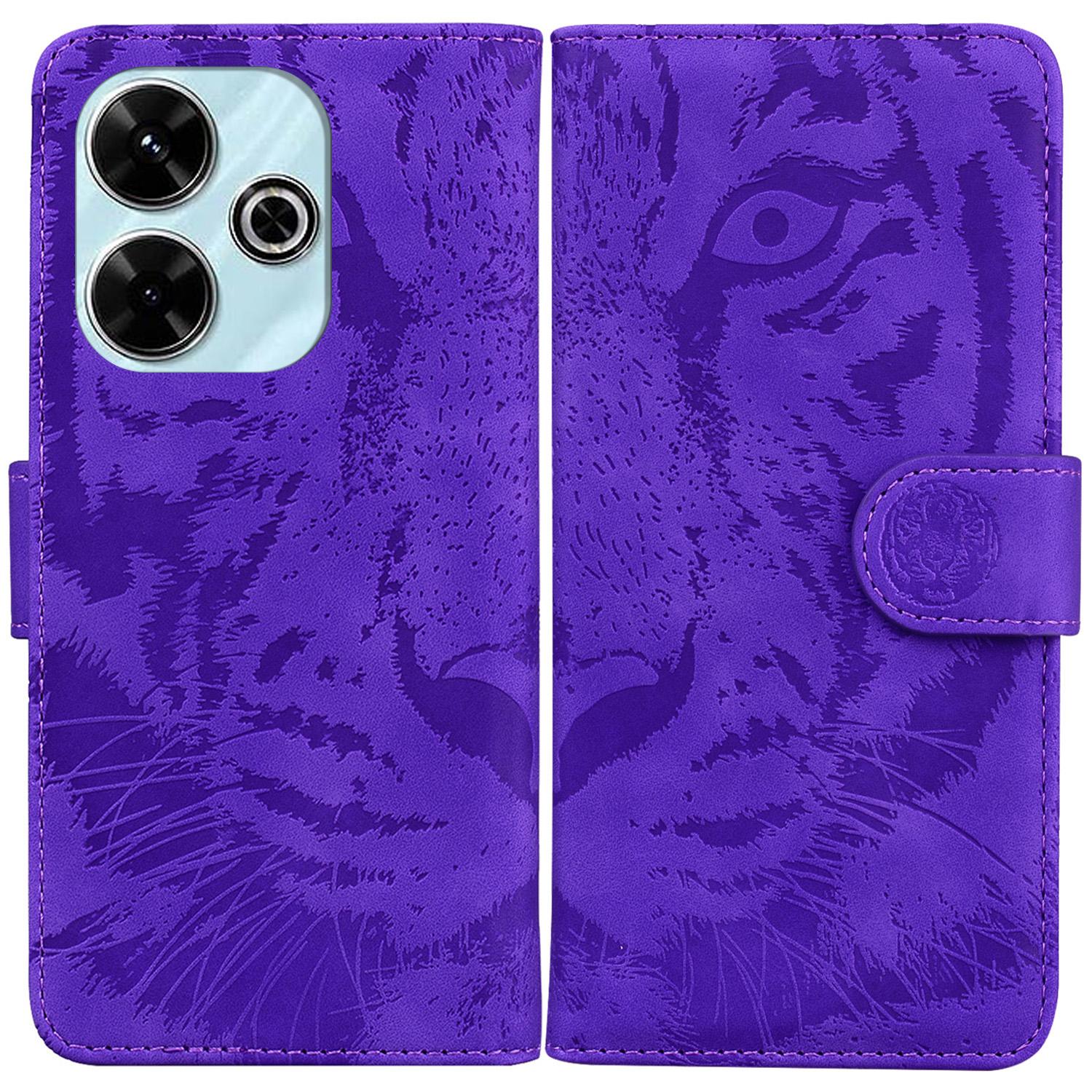For Xiaomi Redmi 13 5G/13 4G/Poco M6 4G Case Tiger Imprint Anti-Fall PU Leather Phone Cover Purple
For Xiaomi Redmi 13 5G/13 4G/Poco M6 4G Case Tiger Imprint Anti-Fall PU Leather Phone Cover Purple