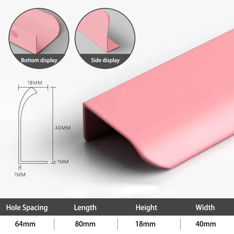 Hidden Furniture Handles Blue Pink White Kitchen Cabinet Pulls Free Handles for Cabinets and Drawers Arc Wardrobe Pulls
Hidden Furniture Handles Blue Pink White Kitchen Cabinet Pulls Free Handles for Cabinets and Drawers Arc Wardrobe Pulls