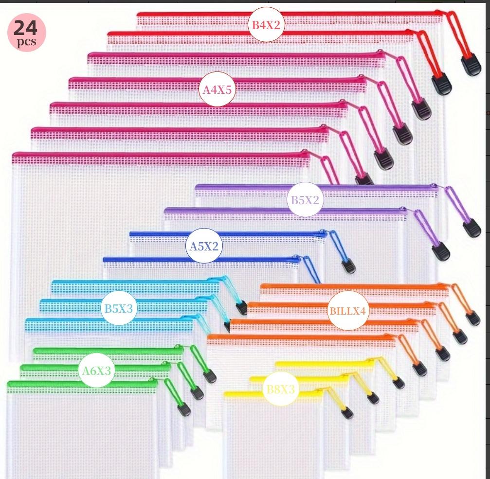 24pcs Cosmetic Makeup Bags Mesh Zipper Pouch Document Organiser Paper Organizer File Folders Pouch PVC Plastic Document Folder 24pcs
24pcs Cosmetic Makeup Bags Mesh Zipper Pouch Document Organiser Paper Organizer File Folders Pouch PVC Plastic Document Folder 24pcs