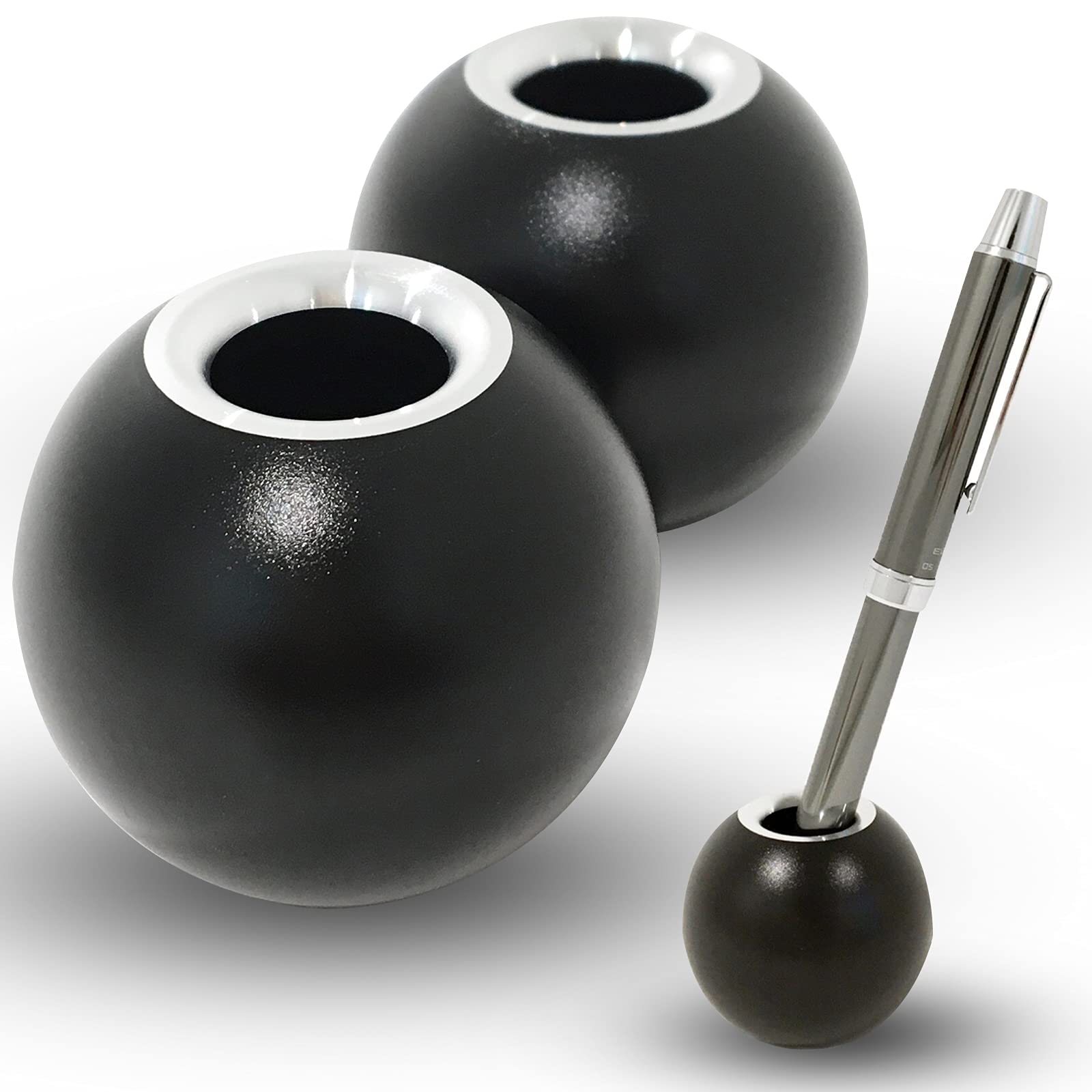 TAKES Pen Stand, 1-Pen Holder, Stylish and Convenient, Perfect Gift, Aluminum Alloy (2 Black Pens)
TAKES Pen Stand, 1-Pen Holder, Stylish and Convenient, Perfect Gift, Aluminum Alloy (2 Black Pens)