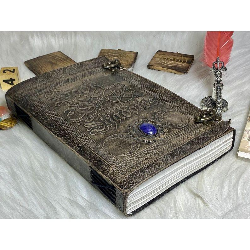 Book of shadows vintage leather journal grimoire journal with handmade deckle edge paper gifts for men and women 13 x 10 in - 100 Sheet
Book of shadows vintage leather journal grimoire journal with handmade deckle edge paper gifts for men and women 13 x 10 in - 100 Sheet