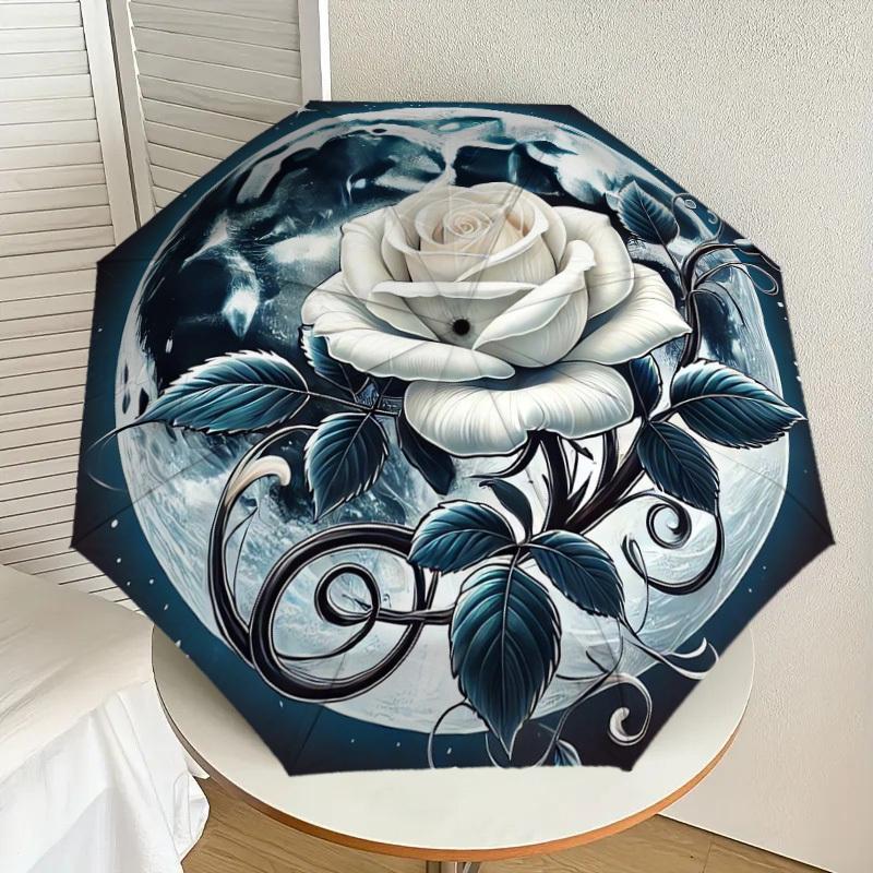 1pc White Rose Moon Night Artwork Umbrella with Plastic Handle,Suitable for All Seasons Home Travel Outdoor UmbrellaDD642
1pc White Rose Moon Night Artwork Umbrella with Plastic Handle,Suitable for All Seasons Home Travel Outdoor UmbrellaDD642