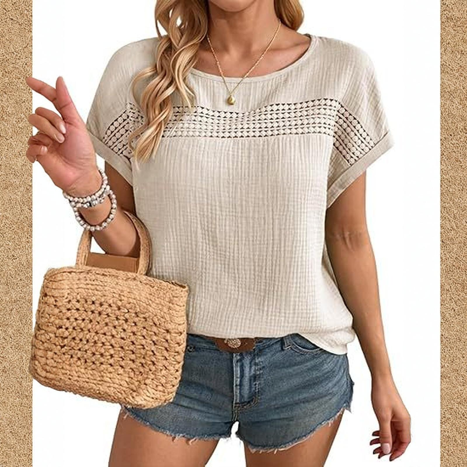 Women s Fashionable Loose-fitting Casual Summer Short-sleeved T-shirt XL бежевый
Women s Fashionable Loose-fitting Casual Summer Short-sleeved T-shirt XL бежевый