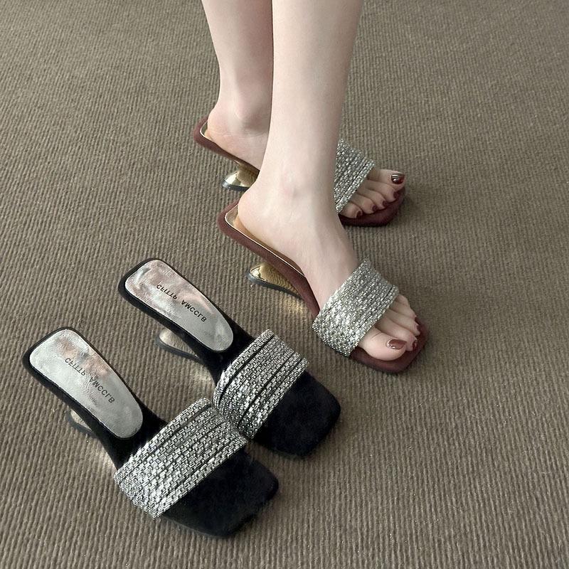 Square Toe Women s Sandals Slippers Non Tired Design French Elegant Rhinestone Decoration Sandals Home Outdoor Shoes 39 коричневий
Square Toe Women s Sandals Slippers Non Tired Design French Elegant Rhinestone Decoration Sandals Home Outdoor Shoes 39 коричневий