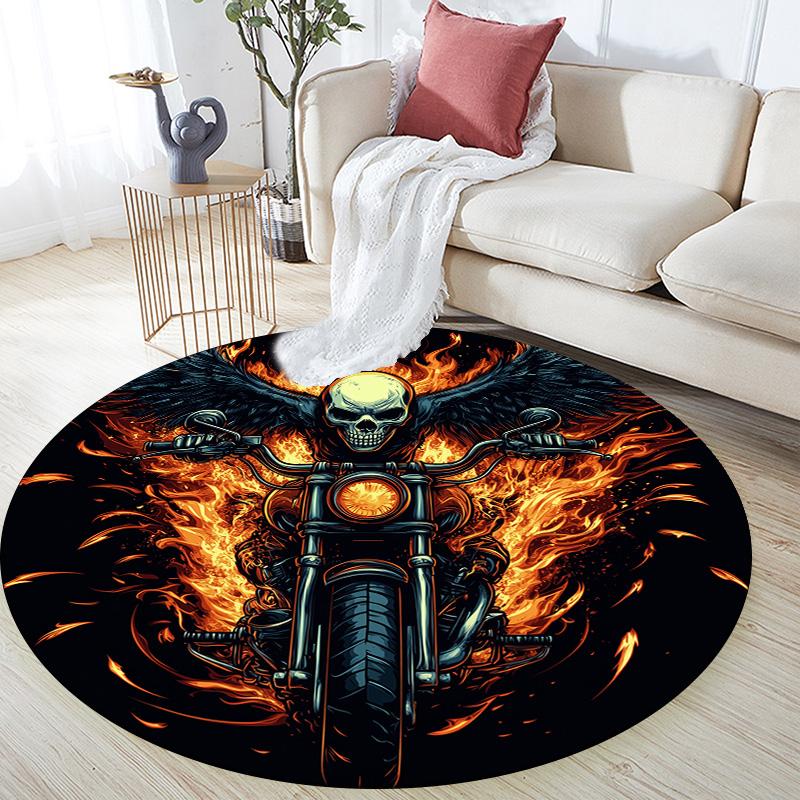 Flame Motorcycle,Round Area Rug,Carpet Rug for Living Room Bedroom Sofa Playroom Decor,Non-slip Floor Mat 80cmx80cm
Flame Motorcycle,Round Area Rug,Carpet Rug for Living Room Bedroom Sofa Playroom Decor,Non-slip Floor Mat 80cmx80cm