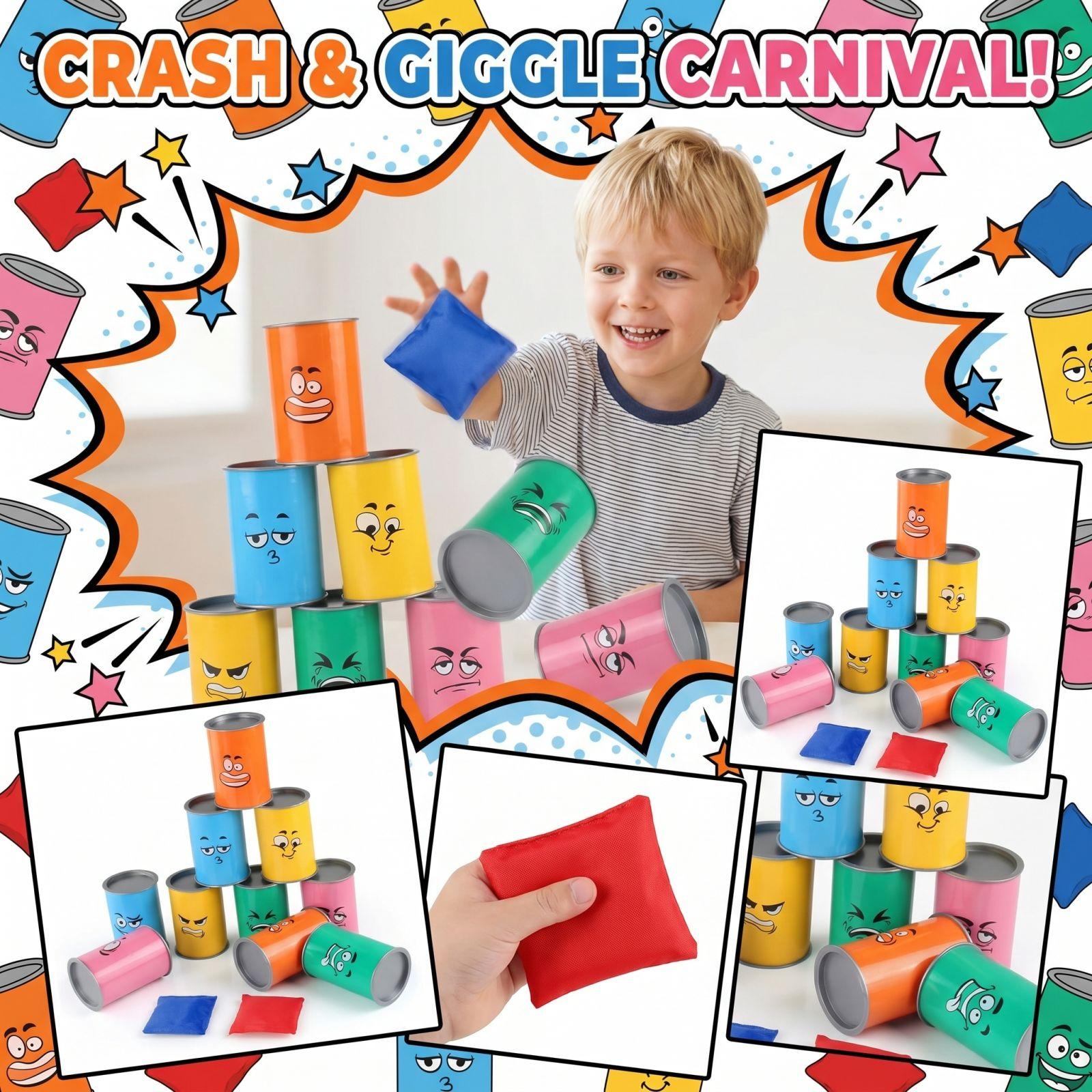 Children s Toss Knockdown Game Set Includes Light-Up Bean Bags and Stackable Tin Cans with Fun Expression Prints for Outdoor Indoor Play One Size
Children s Toss Knockdown Game Set Includes Light-Up Bean Bags and Stackable Tin Cans with Fun Expression Prints for Outdoor Indoor Play One Size