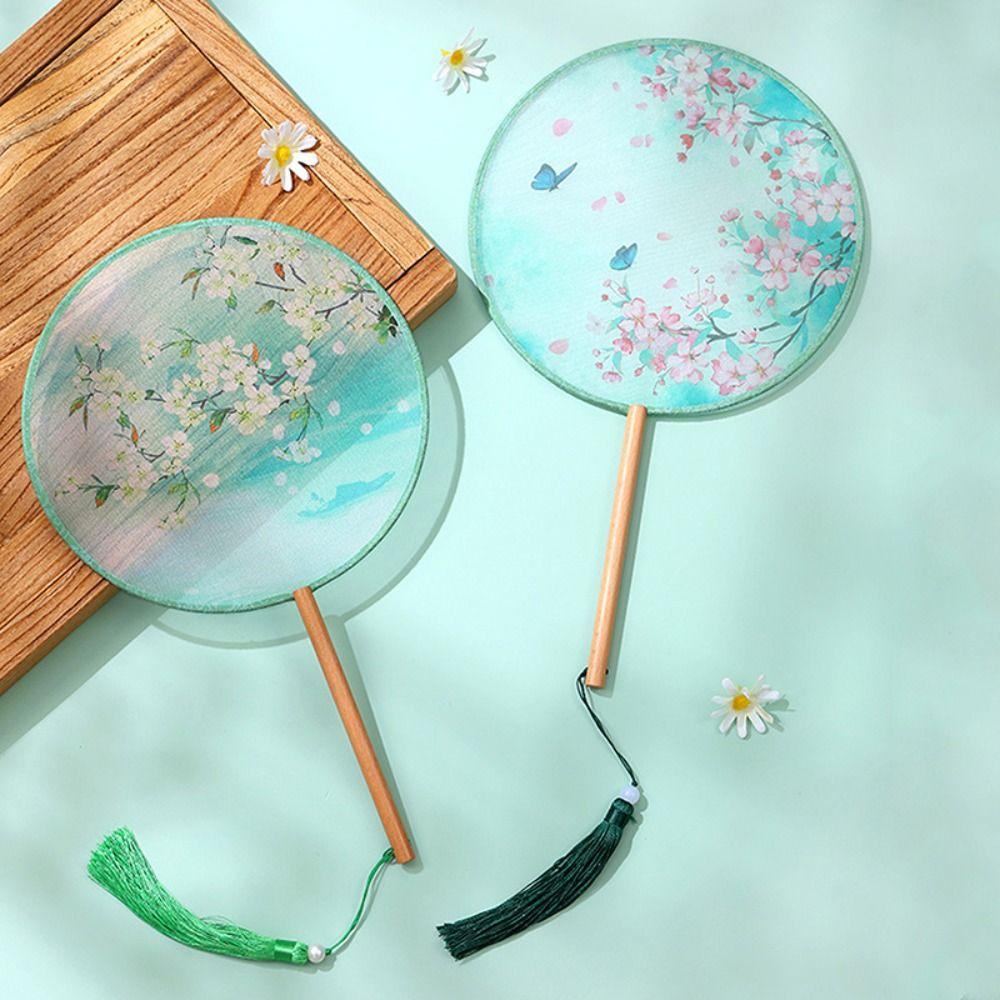 Handheld Chinese Style Round Fan Tassels Silk Fan Classical Embroidery Fan Chinese Wedding Style 1
Handheld Chinese Style Round Fan Tassels Silk Fan Classical Embroidery Fan Chinese Wedding Style 1