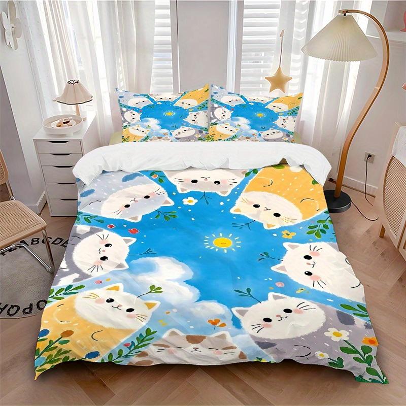 3pcs Cats Sky 1Cover + 2Pillowcases, PillowInserts NotIncluded, Machine Washable, All - Season Use, Suitable for Bedroom Guest Room68 135x200cm
3pcs Cats Sky 1Cover + 2Pillowcases, PillowInserts NotIncluded, Machine Washable, All - Season Use, Suitable for Bedroom Guest Room68 135x200cm