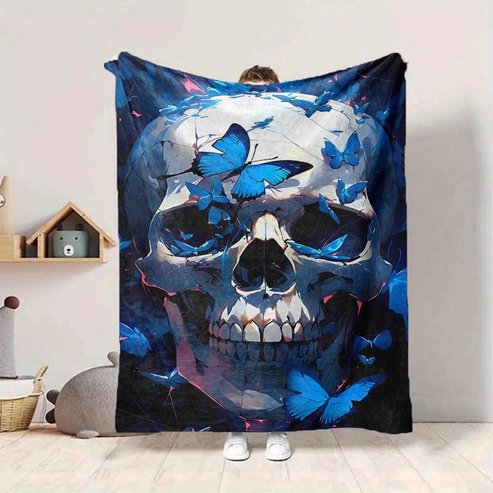 1pc Skull Butterflies Lightweight Flannel Blanket, Comfortable and Warm Blanket, for Office and Camping Sofa Bed, Livingroom126 130cmx150cm
1pc Skull Butterflies Lightweight Flannel Blanket, Comfortable and Warm Blanket, for Office and Camping Sofa Bed, Livingroom126 130cmx150cm