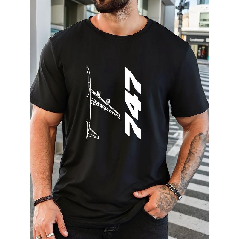 European size Men s T-Shirt - Solid Color Casual Short Sleeve Round Neck Summer Shirt with Aviation-Themed 947 Number Print for Men 4XL чорний
European size Men s T-Shirt - Solid Color Casual Short Sleeve Round Neck Summer Shirt with Aviation-Themed 947 Number Print for Men 4XL чорний