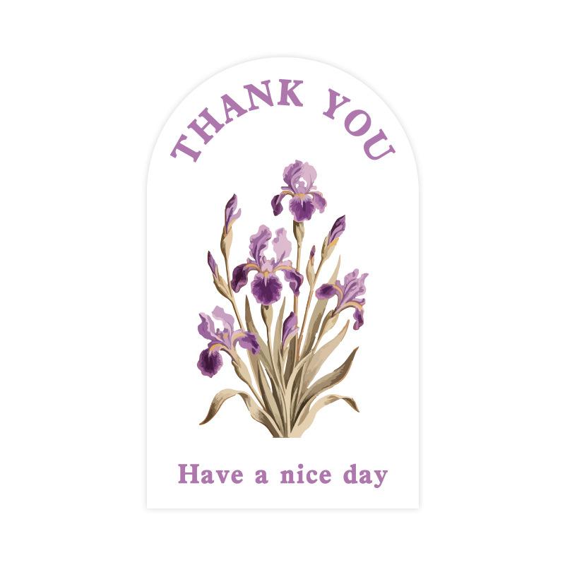 Красочные наклейки с цветами, Розы, Пионы, Наклейки, Наклейки для запечатывания упаковки, Украшения для подарочных коробок, Самоклеящиеся наклейки Style C (50 sheets/bag); 9x5.4cm