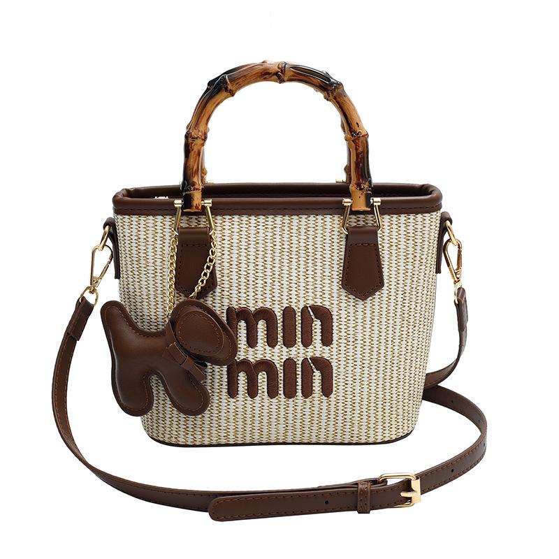 2025 Autumn/Winter Color Block Vegetable Basket Handbag: Bamboo Joint, Crossbody & Shoulder Bag for Women коричневий
2025 Autumn/Winter Color Block Vegetable Basket Handbag: Bamboo Joint, Crossbody & Shoulder Bag for Women коричневий