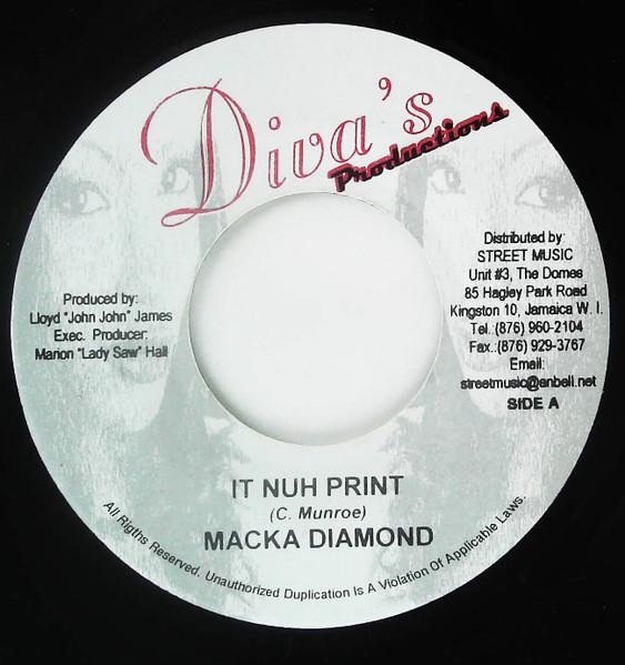 7inch Record MACKA DIAMOND - It Nuh Print NONE Diva s Producti Jamaica Reggae, Ska & Dub Used
7inch Record MACKA DIAMOND - It Nuh Print NONE Diva s Producti Jamaica Reggae, Ska & Dub Used