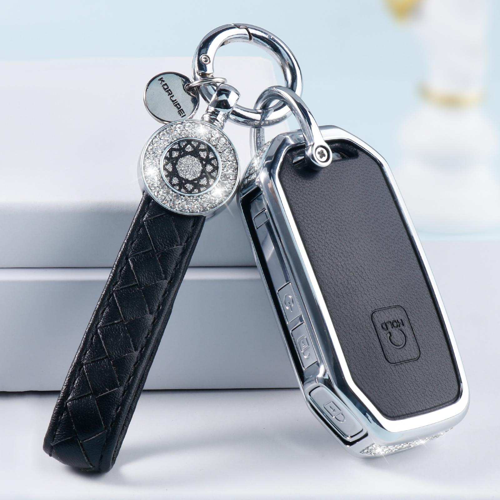 for Kia Key Fob Cover with Keychain, Pink Leather Crystal Key Case Protection Shell Compatible with Cerato Ceed Forte NIRO Soren чорний
for Kia Key Fob Cover with Keychain, Pink Leather Crystal Key Case Protection Shell Compatible with Cerato Ceed Forte NIRO Soren чорний