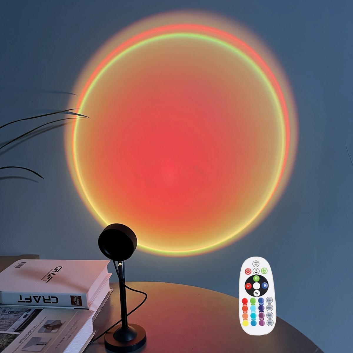USB Sunset Projection Light, Remote Control 16 Colors, 180 ° Rotation, Suitable for Bedroom Photography Atmosphere Decoration black&0-5W
USB Sunset Projection Light, Remote Control 16 Colors, 180 ° Rotation, Suitable for Bedroom Photography Atmosphere Decoration black&0-5W