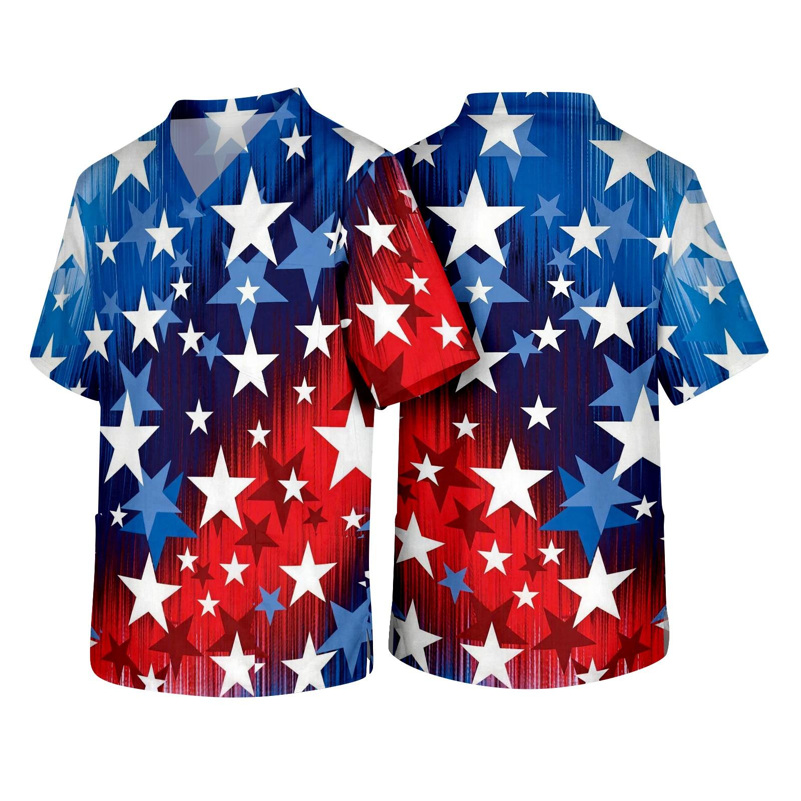 Men s V Neck Short Sleeve Work Shirt with Chest Pocket American Flag and Statue of Liberty Print Independence Day Design Casual Fit L
Men s V Neck Short Sleeve Work Shirt with Chest Pocket American Flag and Statue of Liberty Print Independence Day Design Casual Fit L