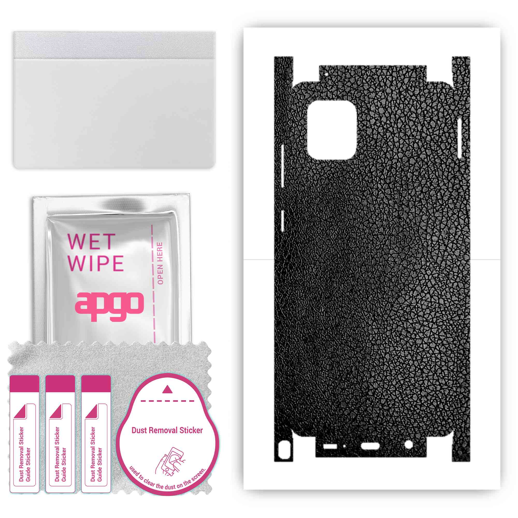 apgo Protective Skin Sticker for the back+sides compatible with Samsung Galaxy Note 10 Lite, Full Wrap Film, Foil, Vinyl - Pattern Black Leather
apgo Protective Skin Sticker for the back+sides compatible with Samsung Galaxy Note 10 Lite, Full Wrap Film, Foil, Vinyl - Pattern Black Leather